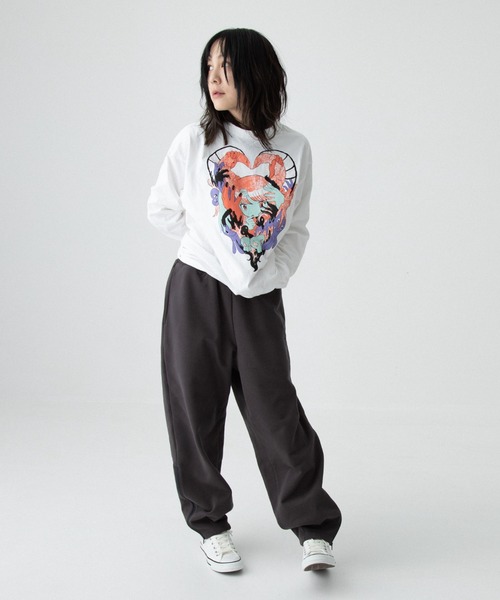 TXA(ティーエックスエー)の「田中かえ L/S T-shirt(Tシャツ/カットソー・メンズ・チャコール/ホワイト・MEDIUM/X-LARGE/LARGE)」の19枚目の写真