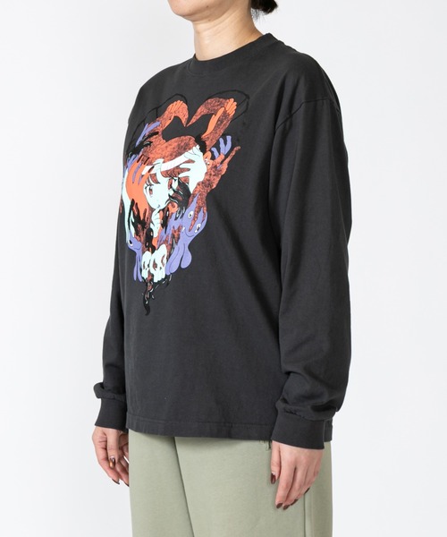 TXA(ティーエックスエー)の「田中かえ L/S T-shirt(Tシャツ/カットソー・メンズ・チャコール/ホワイト・MEDIUM/X-LARGE/LARGE)」の17枚目の写真