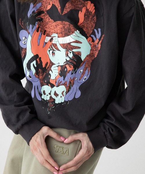 TXA(ティーエックスエー)の「田中かえ L/S T-shirt(Tシャツ/カットソー・メンズ・チャコール/ホワイト・MEDIUM/X-LARGE/LARGE)」の21枚目の写真
