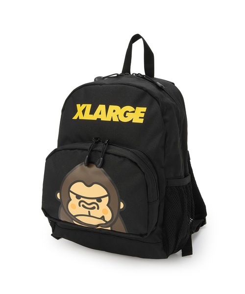 XLARGE KIDS(エクストララージキッズ)の「ファニーゴリラ バイカラーバックパック(バックパック/リュック・キッズ・イエロー/ネイビー/ブラック・F)」の2枚目の写真
