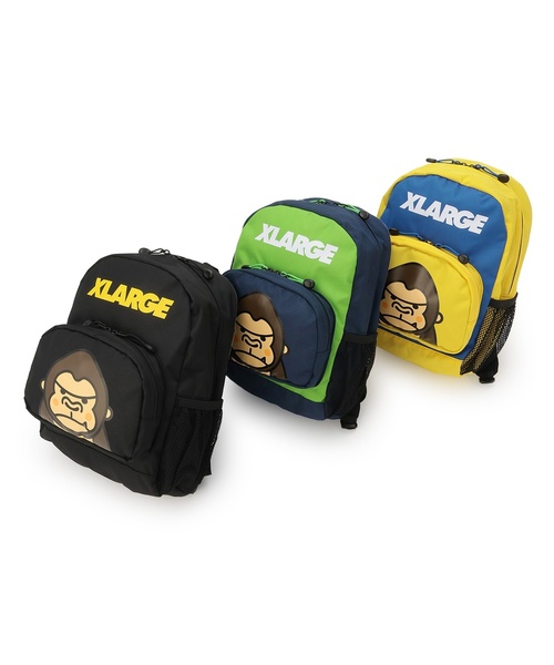 XLARGE KIDS(エクストララージキッズ)の「ファニーゴリラ バイカラーバックパック(バックパック/リュック・キッズ・イエロー/ネイビー/ブラック・F)」の13枚目の写真