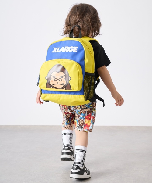 XLARGE KIDS(エクストララージキッズ)の「ファニーゴリラ バイカラーバックパック(バックパック/リュック・キッズ・イエロー/ネイビー/ブラック・F)」の19枚目の写真