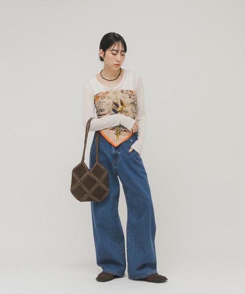 KBF（ケイビーエフ）の「パッチワークBAG（ショルダーバッグ・レディース・ブラウン/ピンク・ONE）」の8枚目の写真