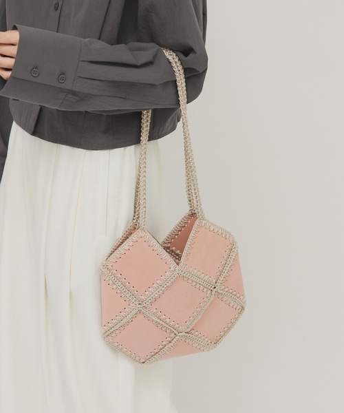 KBF（ケイビーエフ）の「パッチワークBAG（ショルダーバッグ・レディース・ブラウン/ピンク・ONE）」の9枚目の写真