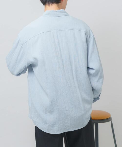 ITEMS URBANRESEARCH（アイテムズ アーバンリサーチ）の「リネンブレンドレギュラーカラーシャツ（シャツ/ブラウス・メンズ・ホワイト/ブルー系その他/イエロー系その他/ピンク系その他・LARGE/MEDIUM）」の7枚目の写真