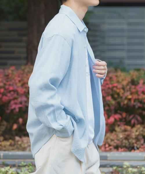 ITEMS URBANRESEARCH（アイテムズ アーバンリサーチ）の「リネンブレンドレギュラーカラーシャツ（シャツ/ブラウス・メンズ・ホワイト/ブルー系その他/イエロー系その他/ピンク系その他・LARGE/MEDIUM）」の13枚目の写真