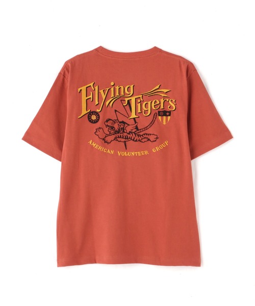 AVIREX(アヴィレックス)の「《WEB&DEPOT限定》 S/S TEE EMB FLYING TIGERS(Tシャツ/カットソー・レディース・サックスブルー/ブラック/レッド/ホワイト/チャコールグレー・F)」の1枚目の写真