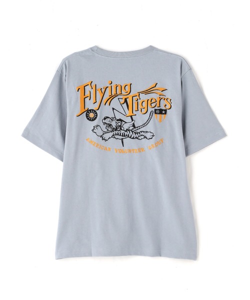 AVIREX(アヴィレックス)の「《WEB&DEPOT限定》 S/S TEE EMB FLYING TIGERS(Tシャツ/カットソー・レディース・サックスブルー/ブラック/レッド/ホワイト/チャコールグレー・F)」の5枚目の写真