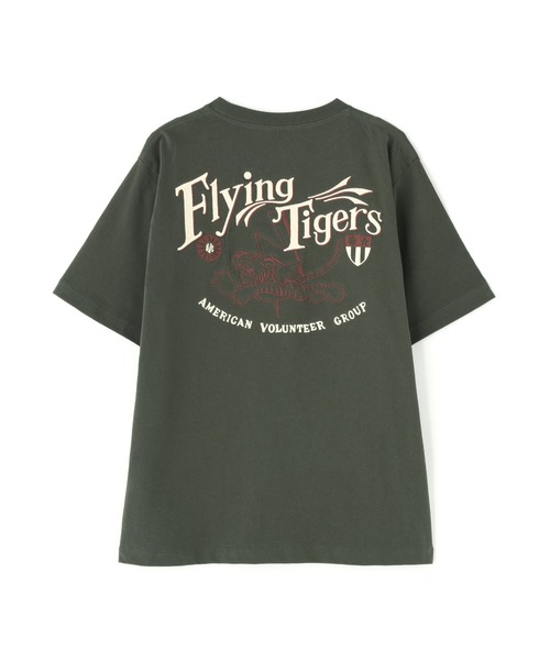 AVIREX(アヴィレックス)の「《WEB&DEPOT限定》 S/S TEE EMB FLYING TIGERS(Tシャツ/カットソー・レディース・サックスブルー/ブラック/レッド/ホワイト/チャコールグレー・F)」の4枚目の写真