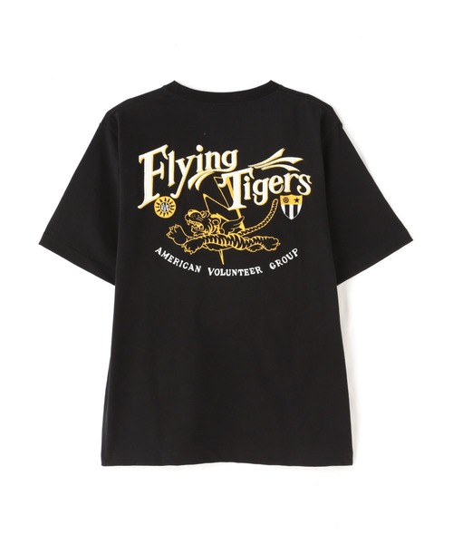 AVIREX(アヴィレックス)の「《WEB&DEPOT限定》 S/S TEE EMB FLYING TIGERS(Tシャツ/カットソー・レディース・サックスブルー/ブラック/レッド/ホワイト/チャコールグレー・F)」の3枚目の写真