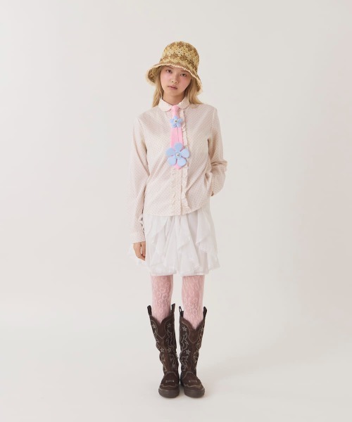 kaorinomori（カオリノモリ）の「kaorinomori  ピックハット / カオリノモリ（ハット・レディース・スカイブルー/ライトベージュ・M/57.5cm）」の6枚目の写真