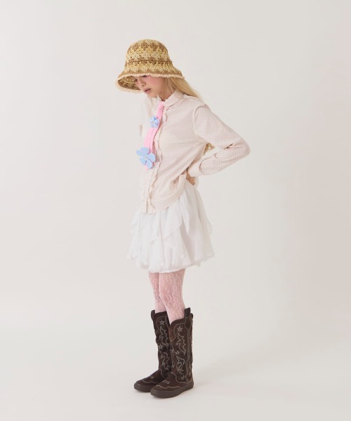 kaorinomori（カオリノモリ）の「kaorinomori  ピックハット / カオリノモリ（ハット・レディース・スカイブルー/ライトベージュ・M/57.5cm）」の7枚目の写真
