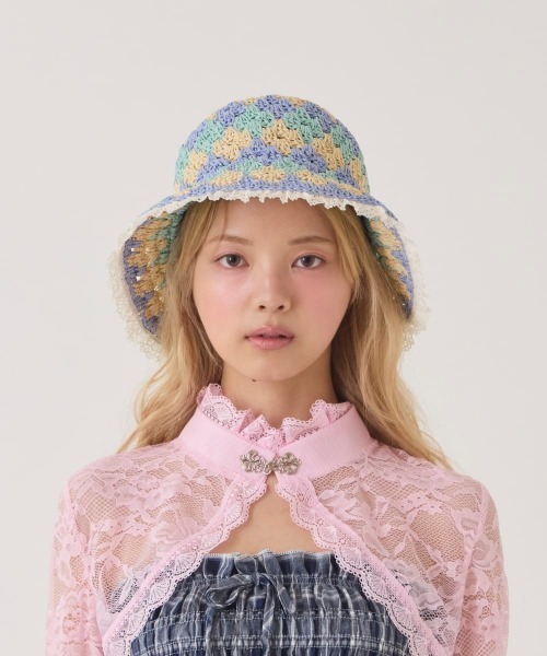 kaorinomori（カオリノモリ）の「kaorinomori  ピックハット / カオリノモリ（ハット・レディース・スカイブルー/ライトベージュ・M/57.5cm）」の16枚目の写真
