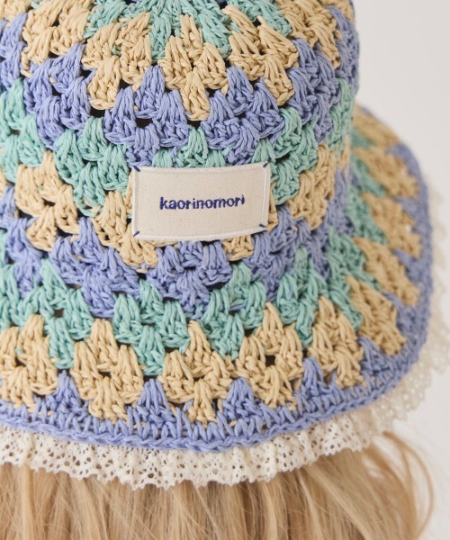 kaorinomori（カオリノモリ）の「kaorinomori  ピックハット / カオリノモリ（ハット・レディース・スカイブルー/ライトベージュ・M/57.5cm）」の21枚目の写真