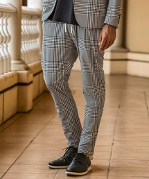 1PIU1UGUALE3  RELAX （ウノピゥウノウグァーレトレ リラックス）の「1PIU1UGUALE3 RELAX(ウノピゥウノウグァーレトレ リラックス)接触冷感 グレンチェック ナイロンスラックス（スラックス）」