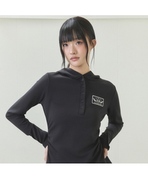 EL PATCH HOOD T-SHIRT(BLACK)