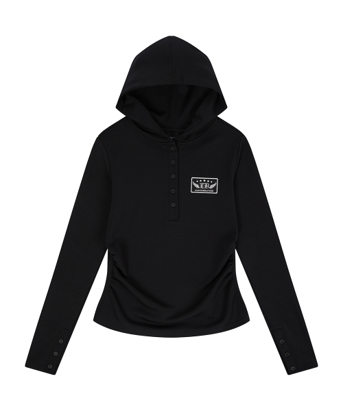 LUVISTRUE(ラヴイズトゥルー)の「EL PATCH HOOD T-SHIRT(BLACK)(パーカー・レディース・その他・FREE)」の2枚目の写真