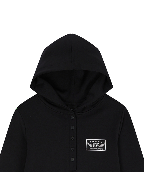 LUVISTRUE(ラヴイズトゥルー)の「EL PATCH HOOD T-SHIRT(BLACK)(パーカー・レディース・その他・FREE)」の4枚目の写真