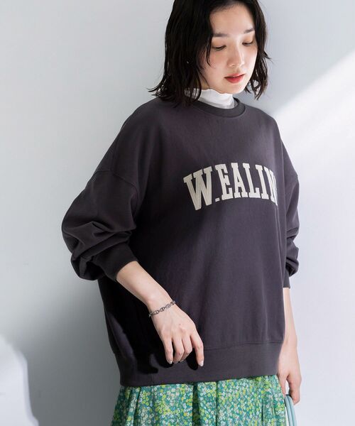 Green　Parks（グリーンパークス）の「刺しゅうロゴ裏毛プルオーバー（スウェット・レディース・オフホワイト/チャコールグレー/オレンジ/ホワイト系その他・FREE）」の3枚目の写真