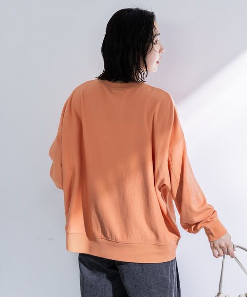 Green　Parks（グリーンパークス）の「刺しゅうロゴ裏毛プルオーバー（スウェット・レディース・オフホワイト/チャコールグレー/オレンジ/ホワイト系その他・FREE）」の16枚目の写真