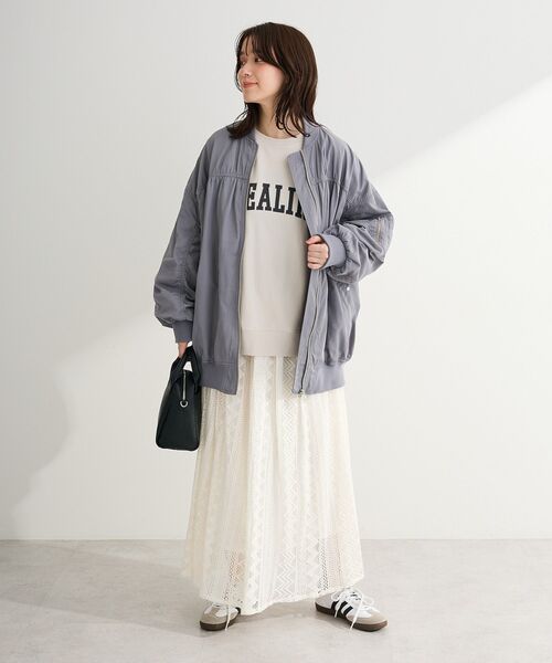 Green　Parks（グリーンパークス）の「刺しゅうロゴ裏毛プルオーバー（スウェット・レディース・オフホワイト/チャコールグレー/オレンジ/ホワイト系その他・FREE）」の17枚目の写真