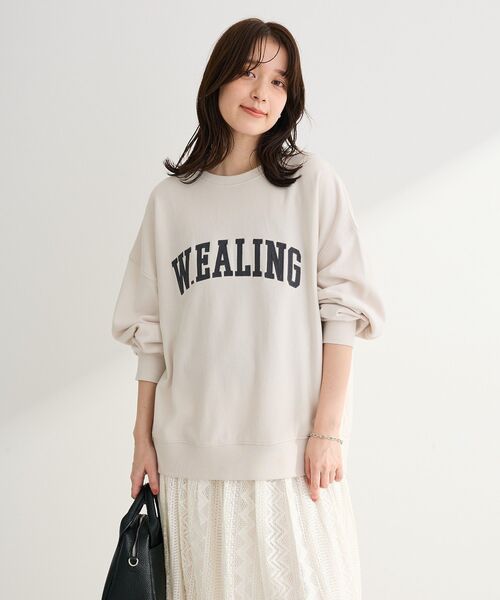 Green　Parks（グリーンパークス）の「刺しゅうロゴ裏毛プルオーバー（スウェット・レディース・オフホワイト/チャコールグレー/オレンジ/ホワイト系その他・FREE）」の19枚目の写真