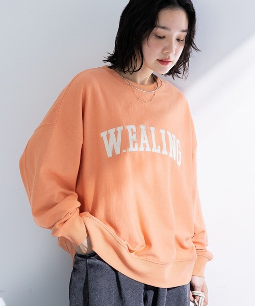 Green　Parks（グリーンパークス）の「刺しゅうロゴ裏毛プルオーバー（スウェット・レディース・オフホワイト/チャコールグレー/オレンジ/ホワイト系その他・FREE）」の4枚目の写真