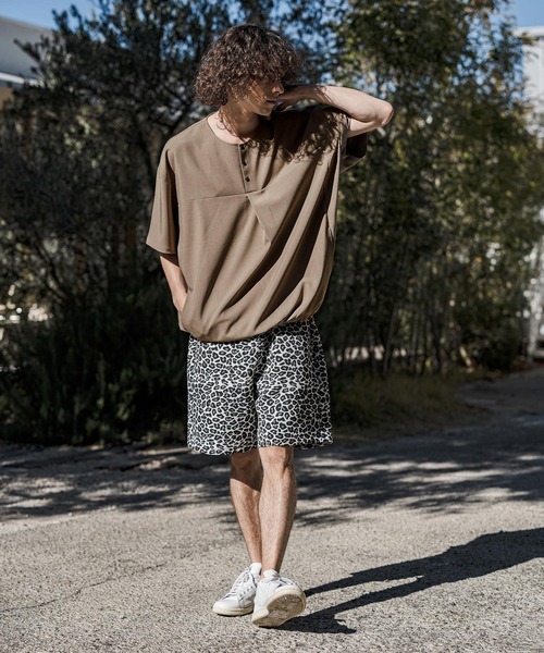 CAMBIO(カンビオ)の「mt10260-Stretch Tropical Hem Shirring Short Sleeve Pullover プルオーバー(S67426cmb)(Tシャツ/カットソー・メンズ・チャコール/ダークベージュ/キナリ/ブラック・S/M/L)」の20枚目の写真