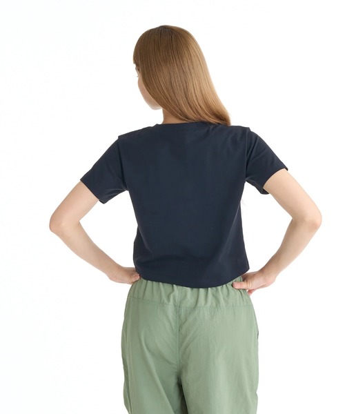 ROXY(ロキシー)の「ROXY ウィメンズ FITNESS FEEL THE SPARK TEE Tシャツ 【2026年春夏モデル】/ロキシーUVカット速乾ショート丈半袖Tシャツ(Tシャツ/カットソー・レディース・ブラック/グレー/ホワイト・MEDIUM/LARGE/SMALL)」の8枚目の写真