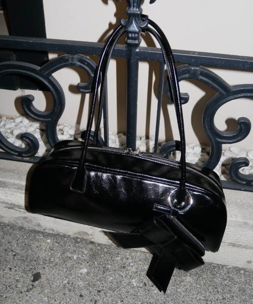HONEY MI HONEY（ハニーミーハニー）の「minimal boston bag（ハンドバッグ・レディース・ベビーピンク/ブラック・FREE）」の2枚目の写真