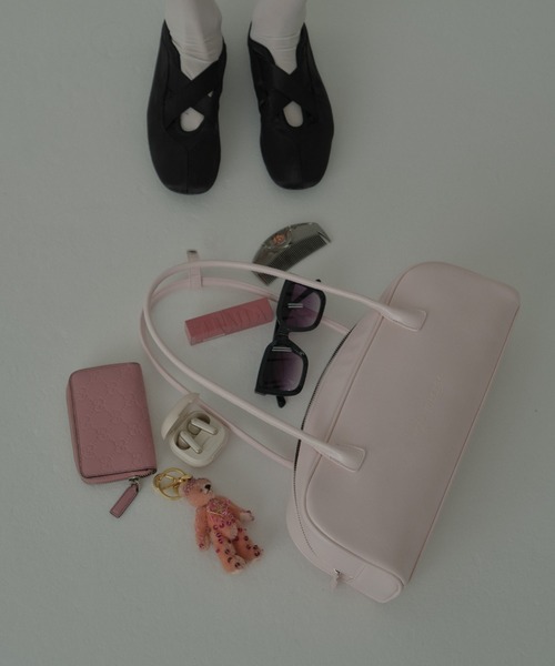 HONEY MI HONEY（ハニーミーハニー）の「minimal boston bag（ハンドバッグ・レディース・ベビーピンク/ブラック・FREE）」の12枚目の写真