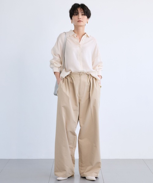 BARNYARDSTORM（バンヤードストーム）の「BARNYARDSTORM / キュプラフィブリルシャツ【JAPAN FABRIC】（シャツ/ブラウス・レディース・チャコールグレー/オフホワイト・FREE）」の19枚目の写真