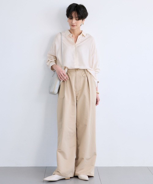 BARNYARDSTORM（バンヤードストーム）の「BARNYARDSTORM / キュプラフィブリルシャツ【JAPAN FABRIC】（シャツ/ブラウス・レディース・チャコールグレー/オフホワイト・FREE）」の20枚目の写真