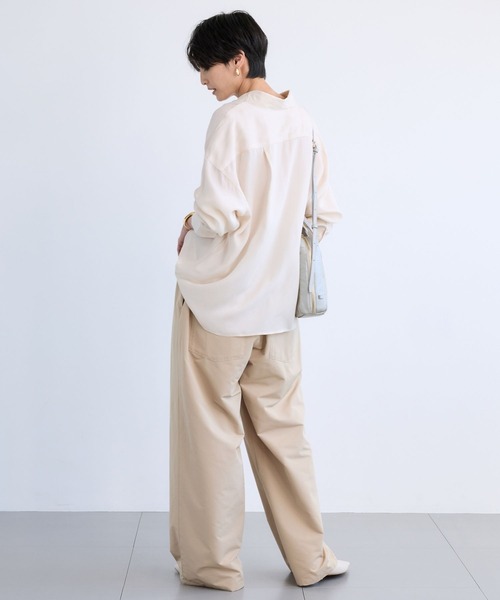 BARNYARDSTORM（バンヤードストーム）の「BARNYARDSTORM / キュプラフィブリルシャツ【JAPAN FABRIC】（シャツ/ブラウス・レディース・チャコールグレー/オフホワイト・FREE）」の22枚目の写真