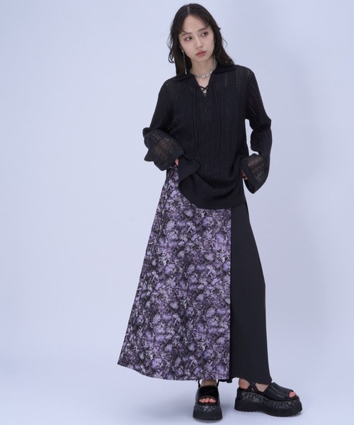 HARE（ハレ）の「アートジャガードキリカエスカート(HARE)（スカート・レディース・ネイビー/グリーン/パープル・FREE/LARGE）」の12枚目の写真