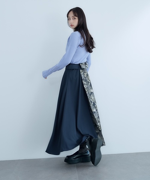 HARE（ハレ）の「アートジャガードキリカエスカート(HARE)（スカート・レディース・ネイビー/グリーン/パープル・FREE/LARGE）」の9枚目の写真