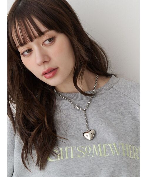 jouetie（ジュエティ）の「ハートチェーンネックレス（ネックレス・レディース・シルバー・FREE）」の2枚目の写真