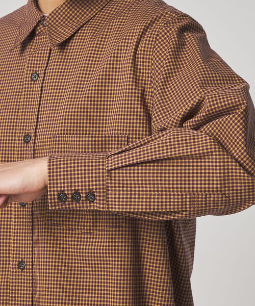 Marvine Pontiak shirt makers（マービンポンティアックシャツメーカーズ）の「＜Marvine Pontiak shirt makers × Steven Alan＞ GM CHK REG/シャツ（シャツ/ブラウス・メンズ・ダークブラウン・FREE）」の7枚目の写真