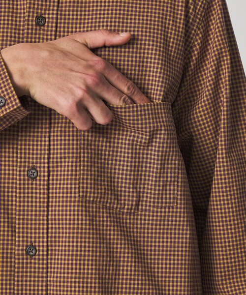 Marvine Pontiak shirt makers（マービンポンティアックシャツメーカーズ）の「＜Marvine Pontiak shirt makers × Steven Alan＞ GM CHK REG/シャツ（シャツ/ブラウス・メンズ・ダークブラウン・FREE）」の6枚目の写真