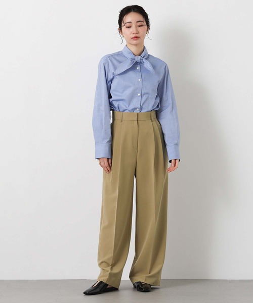Gready Brilliant(グレディブリリアン)の「ツータックワイドパンツ(その他パンツ・レディース・ネイビー/ベージュ・38/34/36)」の4枚目の写真