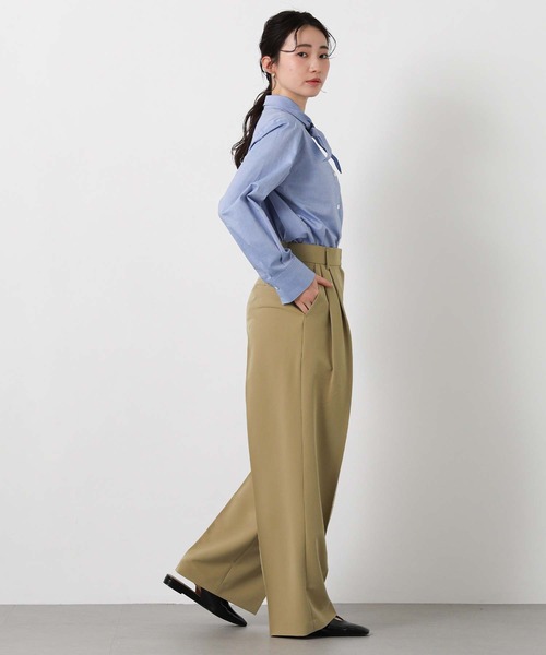 Gready Brilliant(グレディブリリアン)の「ツータックワイドパンツ(その他パンツ・レディース・ネイビー/ベージュ・38/34/36)」の3枚目の写真