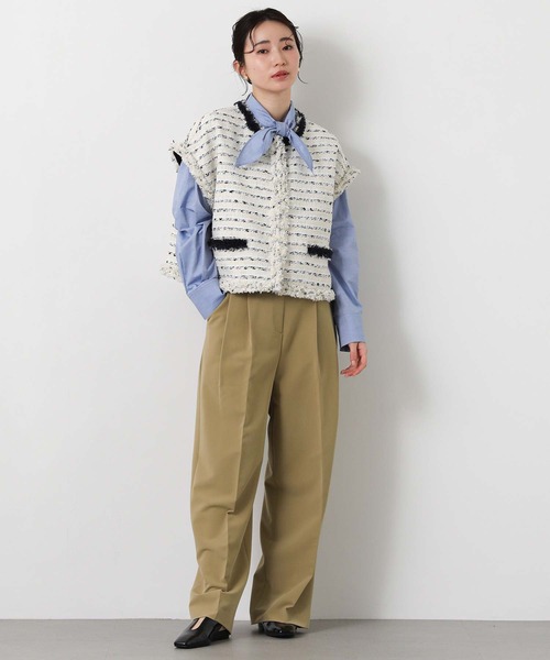 Gready Brilliant(グレディブリリアン)の「ツータックワイドパンツ(その他パンツ・レディース・ネイビー/ベージュ・38/34/36)」の18枚目の写真