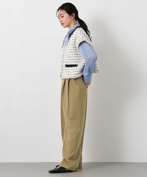 Gready Brilliant(グレディブリリアン)の「ツータックワイドパンツ(その他パンツ・レディース・ネイビー/ベージュ・38/34/36)」の17枚目の写真