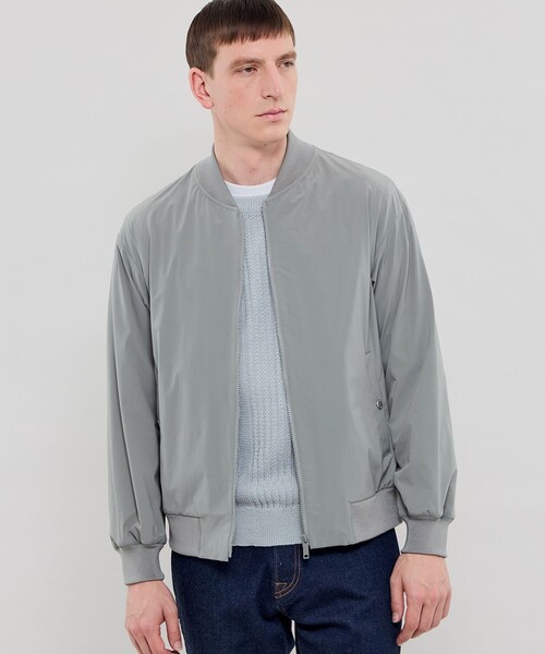 MACKINTOSH LONDON（マッキントッシュ ロンドン）の「【FEATHER-TECH PAC】【FLEX NYLON】ストレッチナイロンMA-1（ブルゾン・メンズ・ネイビー/グレー・42/38/40）」の2枚目の写真