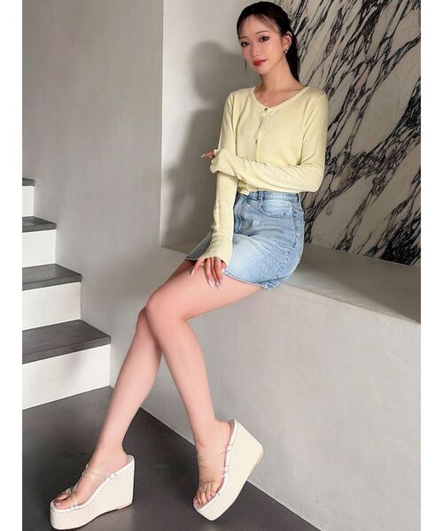 RESEXXY(リゼクシー)の「ベーシックデニムミニスカート(デニムスカート・レディース・インディゴブルー/ライトブルー・FREE)」の14枚目の写真