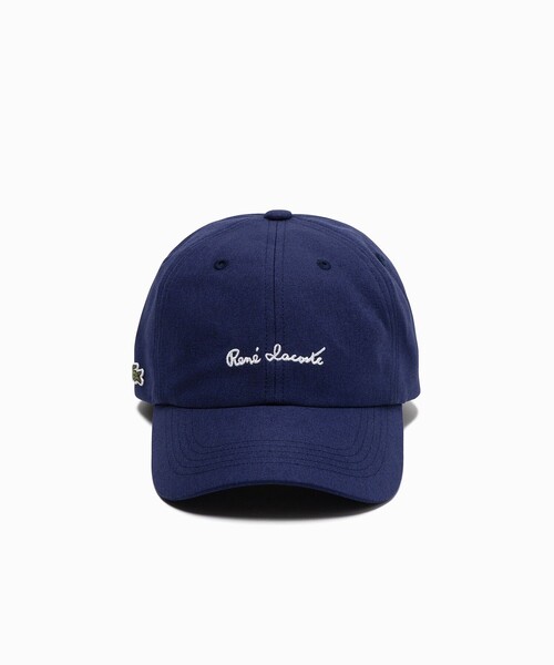 LACOSTE（ラコステ）の「接触冷感 UCカット ルネ・ラコステ シグネチャーキャップ（キャップ・メンズ・ブラック/ベージュ/ネイビー・58cm）」の3枚目の写真