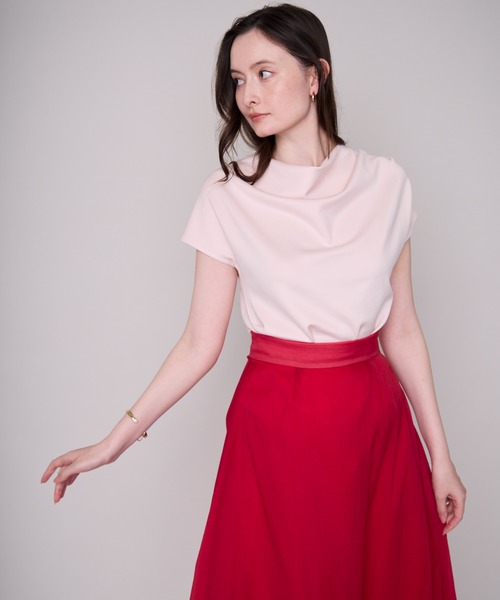 MISCH MASCH(ミッシュマッシュ)の「2026春夏新作 ドレープデザイントップス(Tシャツ/カットソー・レディース・ブルー/ホワイト/ブラック/ピンク・フリ-)」の5枚目の写真