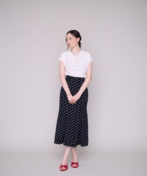 MISCH MASCH(ミッシュマッシュ)の「2026春夏新作 ドレープデザイントップス(Tシャツ/カットソー・レディース・ブルー/ホワイト/ブラック/ピンク・フリ-)」の19枚目の写真