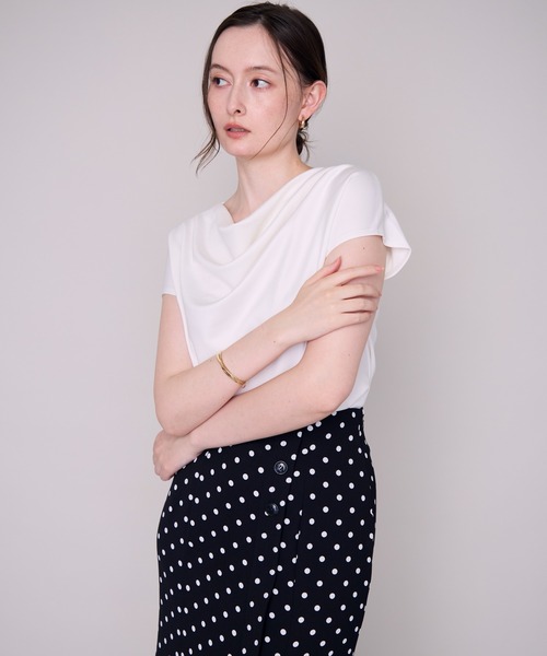 MISCH MASCH(ミッシュマッシュ)の「2026春夏新作 ドレープデザイントップス(Tシャツ/カットソー・レディース・ブルー/ホワイト/ブラック/ピンク・フリ-)」の13枚目の写真