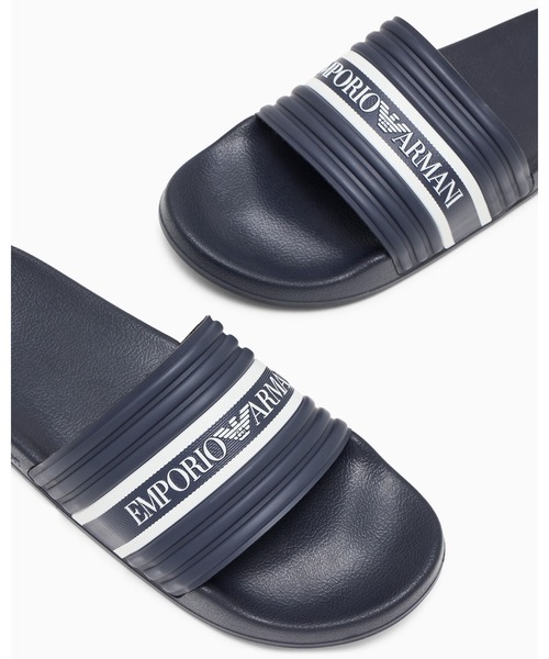EMPORIO ARMANI（エンポリオアルマーニ）の「＜ZOZO限定＞【エンポリオ アルマーニ】スライドサンダル PVC ロゴテープ（サンダル・メンズ・ネイビー・39/40/41/42/43/44）」の6枚目の写真